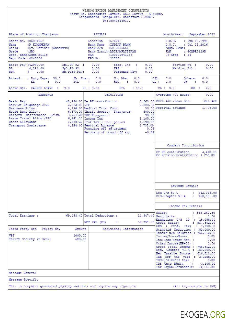 Modèle de fiche de paie de Wisdom Bridge Management Consultants aux formats Word et PDF.pdf, 1